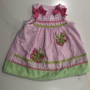 Pink Seersucker Dress